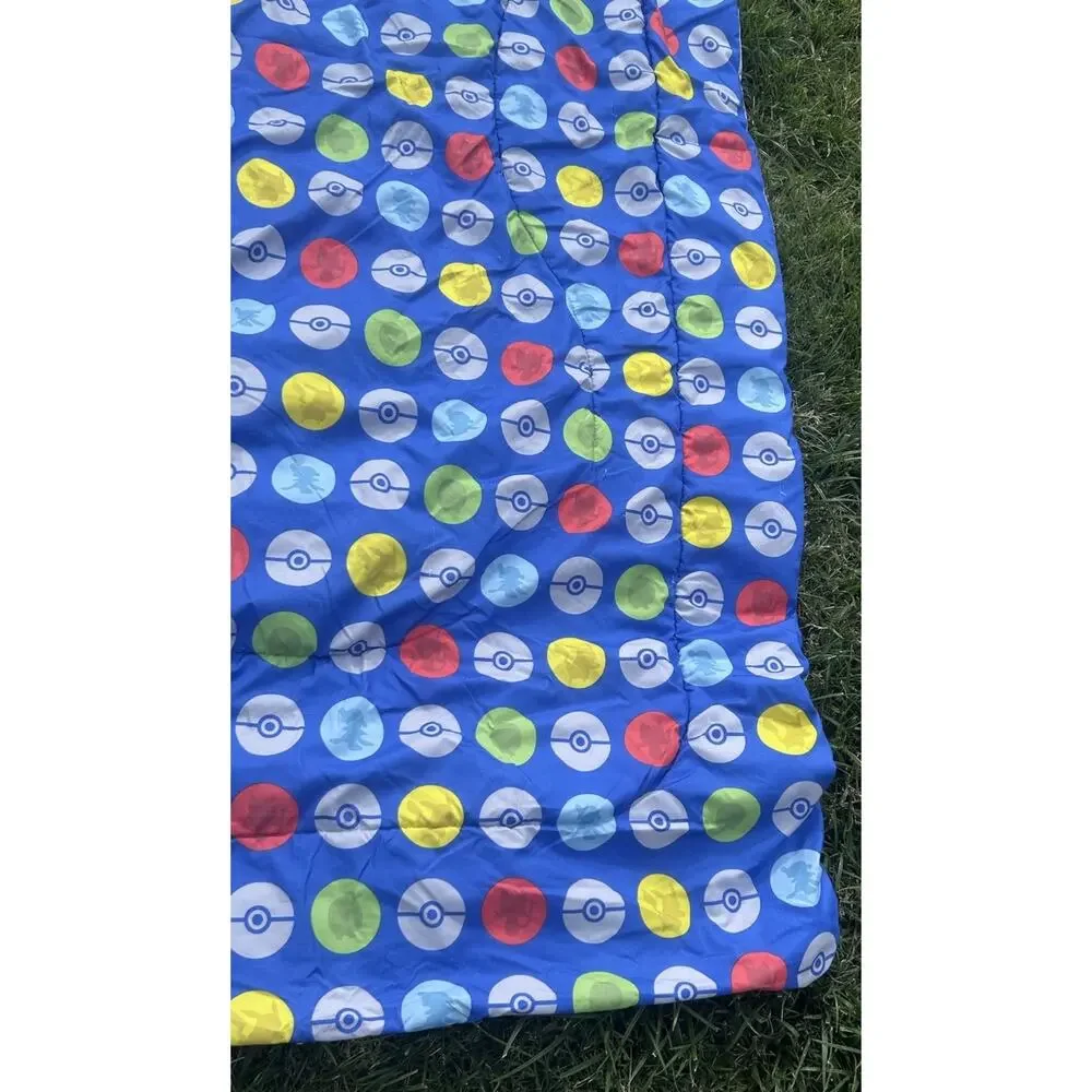 Pokemon Reversible Twin Comforter Pikachu Alola Pokeball 68x80 2019 READ